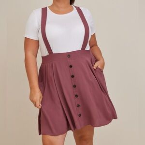 NWT Size 6 Torrid Overall Purple Skater Skirt